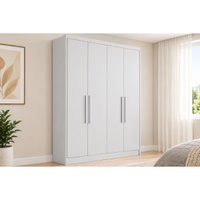 Guarda Roupa 4 Portas 3G Sevilha N. Horizonte Neve