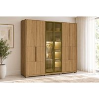 Guarda Roupa 6 Portas 6 Pts Vid c/Led 4Gav Toronto Ultra 6.4 Carraro Ced