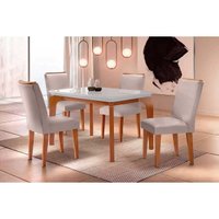 Mesa Cozinha Londrina 120 + 4 Cad Lunara Capuccino Rufato