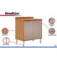Gabinete Cozinha Modulado Plena 2 Portas 80cm Cinamon/Nude Demóbile