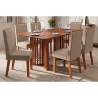 Mesa Cozinha Luma 170 + 6 Cad Nara Freijo DJ Móveis