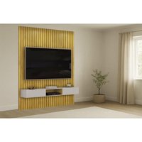 Painel Home Quarto p/ TV 65 Pol Trento 183cm Cedro/Bali DJ Móveis