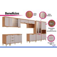 Kit Cozinha 9 Peças Elena CZ541 Cinamomo/Titanium MGM
