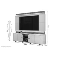 Estante Home Painel p/ TV 75 Pol Lord 240cm Freíjó DJ Móveis