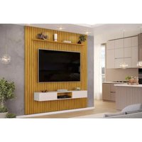 Painel Home Quarto p/ TV 75 Pol Trento 223cm Cedro/Bali DJ Móveis