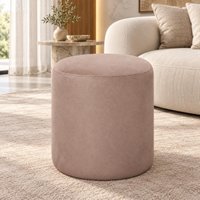 Puff Redondo Estofado Decorativo Multimóveis CRHOP-PUF003 Rosa