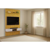 Painel Home Quarto p/ TV 55 Pol Trento 144cm Cedro/Bali DJ Móveis