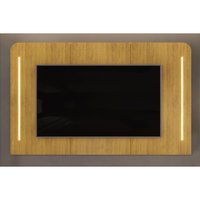 Painel Home Quarto p/ TV 75 Pol Atlas 218cm Cedro DJ Móveis
