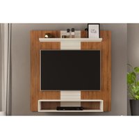 Painel Home Quarto p/ TV 47 Pol Smart 120cm Freijó/White DJ Móveis
