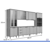 Kit Cozinha 6 Peças Elena CZ545 Cinamomo/Platina MGM