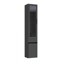 Paneleiro Armário de Cozinha com Vidro 2 Portas 36cm Suspenso Milano Multimóveis MP3429