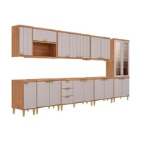Kit Cozinha 9 Peças Elena CZ547 Cinamomo/Off White MGM