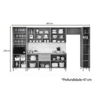 Kit Modulado 7 Peças Celeste C114 Cinamomo/Off White MGM