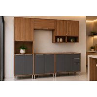 Kit Cozinha 5 Peças Divina CZ602 Cinamomo/Titanium MGM