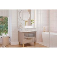 Gabinete Banheiro c/Esp Bariloche/Londres 70cm Capuccino MGM