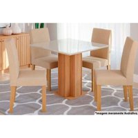 Mesa Cozinha Sophia 95 + 4 Cad Maia Cinamomo/Bege Cimol