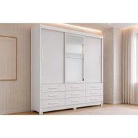 Guarda Roupa 3 Portas 1Esp 9G Buriti N. Horizonte Bco