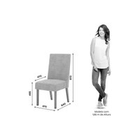 Mesa Cozinha Dora 90 + 4 Cad Anne Nature/Corano Creme Henn