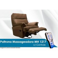 Poltrona Casal Reclinável MH 1217 Massagem Giro Balanço Two Way Cinza Herval