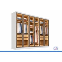 Guarda Roupa Closet Modulado Casal 6Pts 4G Linea Neve N. Horizonte