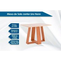Mesa Cozinha Lins 120 + 4 Cad Vita Nature/Bege Henn