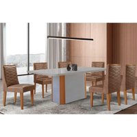 Mesa Cozinha Pietá 180 + 6 Cad Maldivas Naturale Rufato