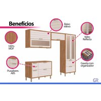 Kit Cozinha 4 Peças Eloise CZ593 Cinamomo/Titanium MGM