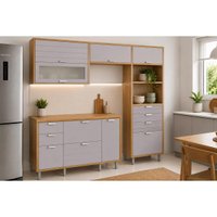 Kit Cozinha 4 Peças Eloise CZ601 Cinamomo/Platina MGM