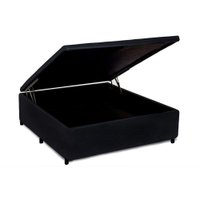 Cama Box Baú Viuva Costa Rica Suede Black Viuva