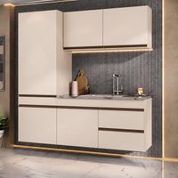 Cozinha Modulada Compacta Suspensa 181,5cm Milano Multimóveis MP2412 - Vanilla