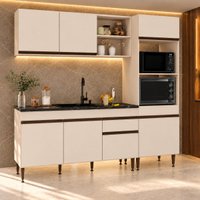 Cozinha Modulada Compacta 211,5cm Milano Multimóveis MP2400 - Vanilla