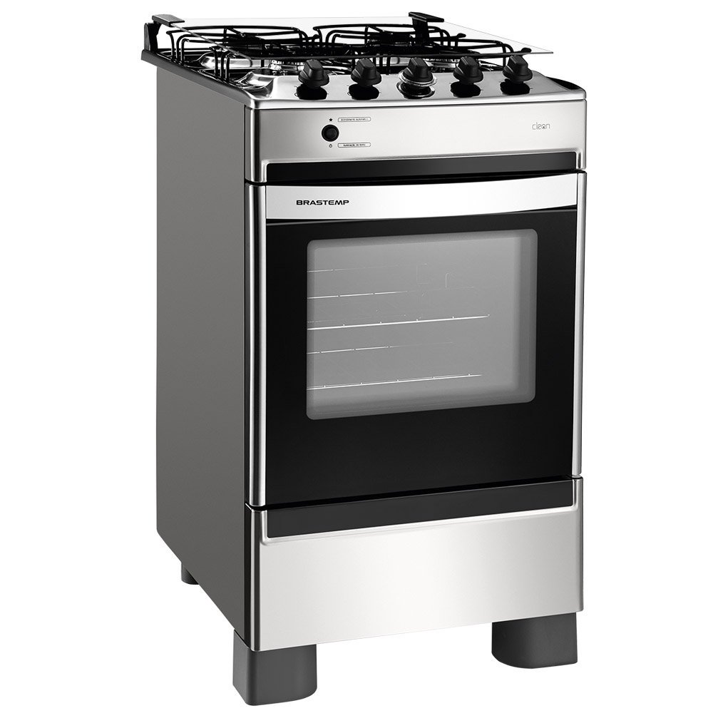 Fogão a Gás Brastemp, 4 Bocas, Acendimento Automático, Clean - BFO4NAR ...