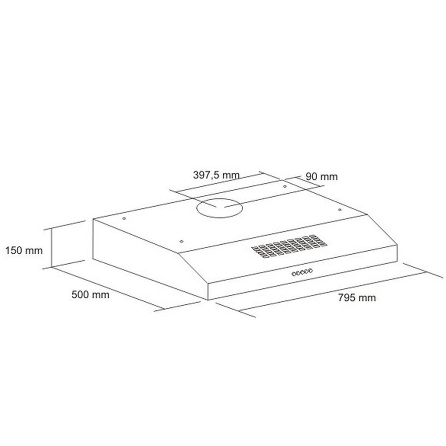 Depurador de Ar para Fogão de 5 e 6 Bocas Fischer de 80 cm - Classic ...