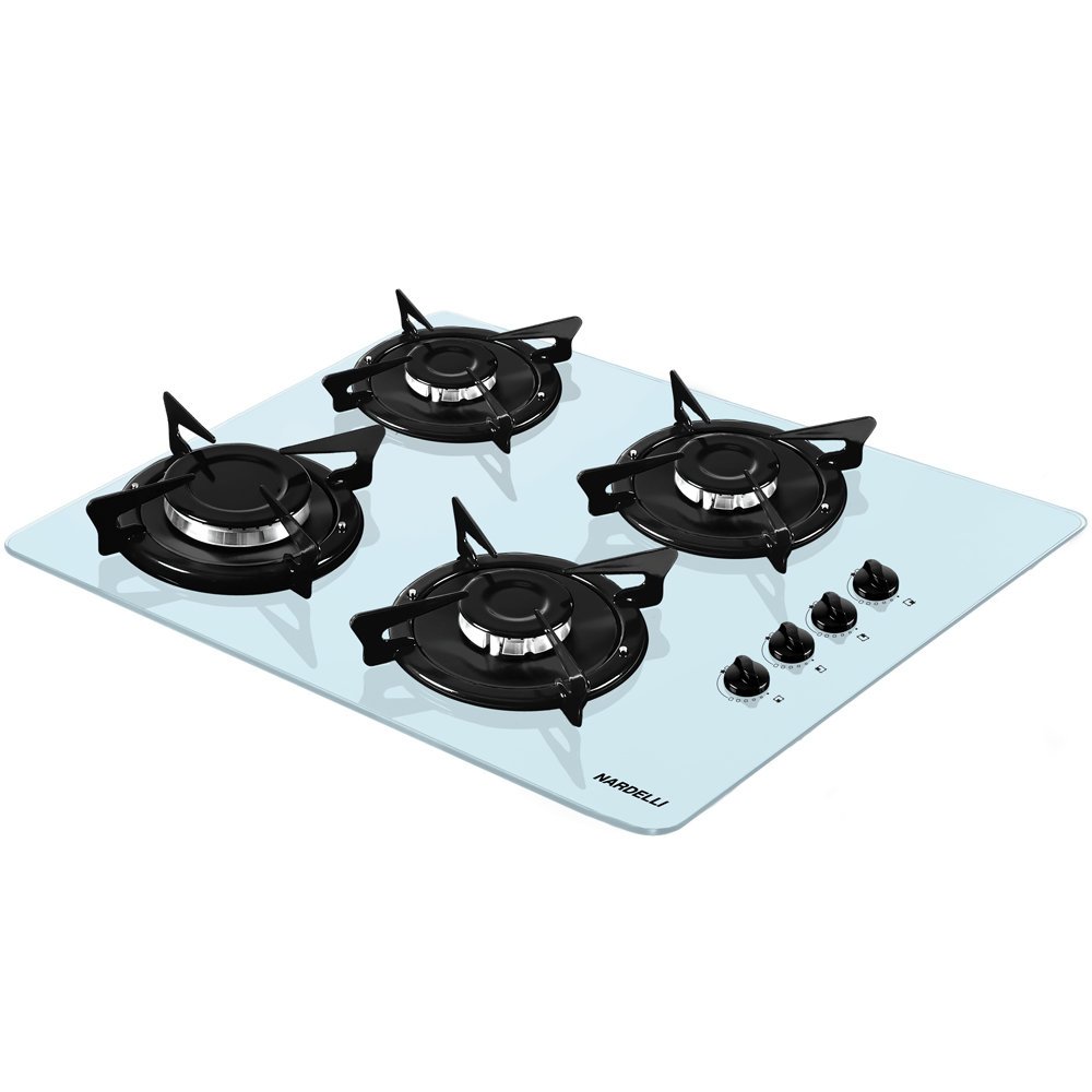 Cooktop Nardelli 4 Bocas a Gás, Branco Esmaltado NV4 Colombo