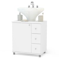 Balcão para Banheiro Politorno, 1 Porta, 3 Gavetas - 3386