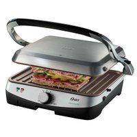 Grill Sanduicheira Oster Bioceramic, Antiaderente, Ajuste de Temperatura - 4881