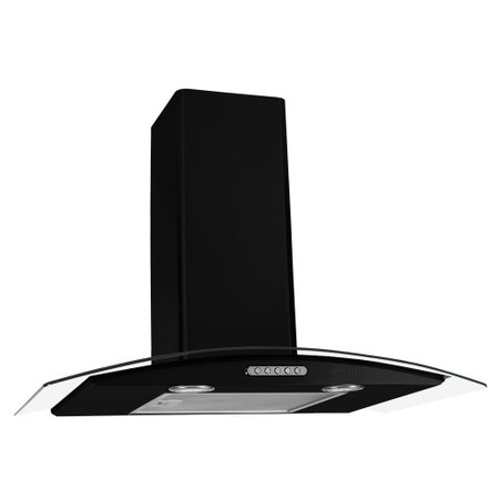 Coifa de Parede Nardelli 70 cm Vidro Curvo, Black - CVC70