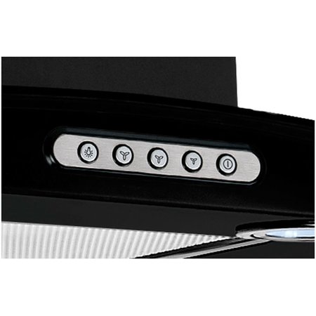 Coifa de Parede Nardelli 70 cm Vidro Curvo, Black - CVC70