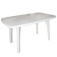 Mesa Retangular Desmontável Tiradentes, Branca - Antares Plásticos