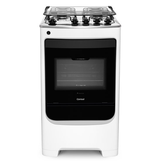 Fogão Consul 4 Bocas Branco com Acendimento Automático Bivolt - CFO4NAB