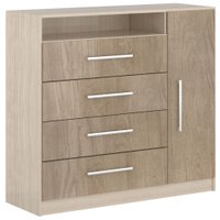 Cômoda Eucamóveis Smart, 1 Porta, 4 Gavetas