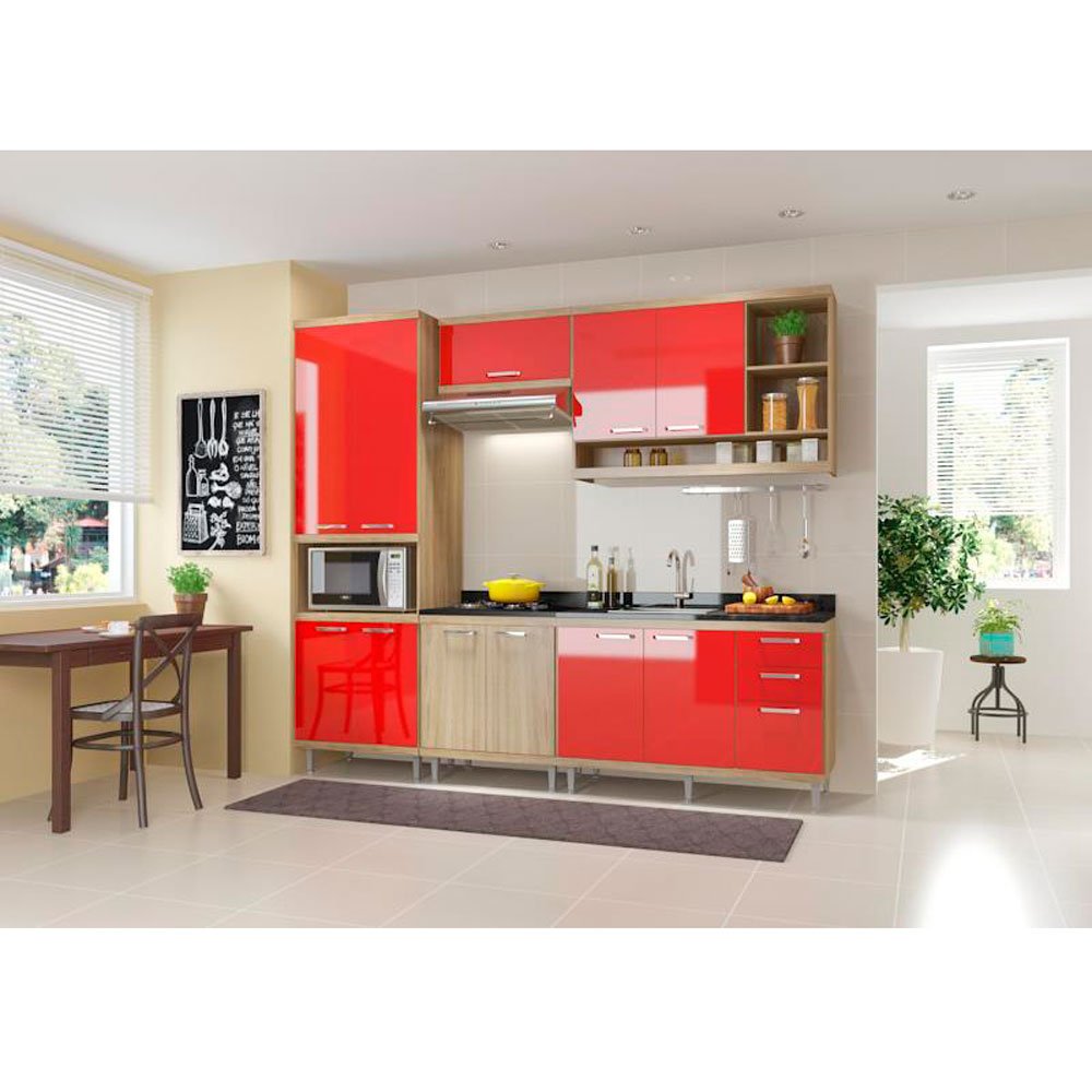 Cozinha Compacta Multim Veis Sic Lia Com Tampo 11 Porta 3 Gavetas Cozinha Compacta Multim Veis Sic Lia Com Tampo 11 Porta 3 Gavetas
