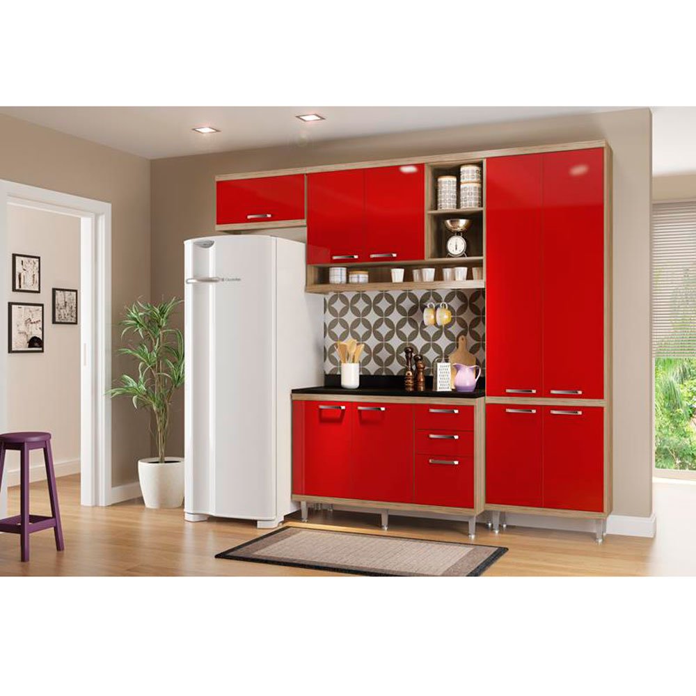 Armario De Cozinha Vermelho Decorao Cozinha Compacta Armrio De Armario De Cozinha Vermelho Decorao Cozinha Compacta Armrio De
