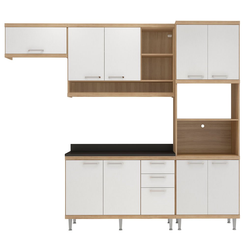 Cozinha Compacta Multim Veis Sic Lia Com Tampo 9 Portas 3 Gavetas Cozinha Compacta Multim Veis Sic Lia Com Tampo 9 Portas 3 Gavetas