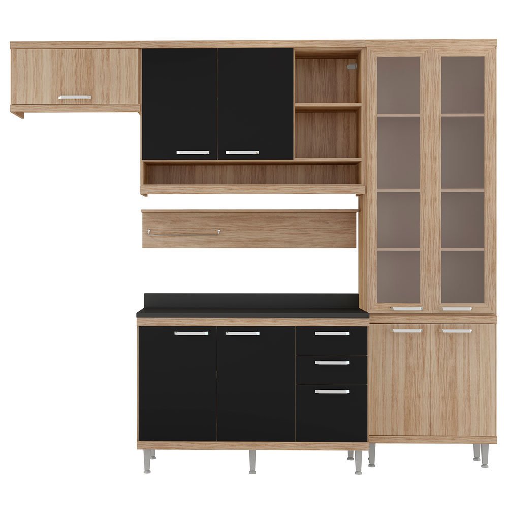 Cozinha Compacta Multim Veis Sic Lia Com Tampo 9 Portas 3 Gavetas Cozinha Compacta Multim Veis Sic Lia Com Tampo 9 Portas 3 Gavetas