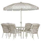 Imagem do Conjunto de Mesa com 6 Cadeiras e Guarda-Sol Mor Bali - 9014 Conjunto de Mesa com 6 Cadeiras e Guarda-Sol Mor Bali - 9014