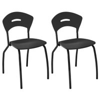 Kit com 2 Cadeiras Fixas UAU Móveis Feel