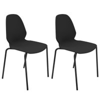 Kit com 2 Cadeiras Fixas UAU Móveis Cloud Way