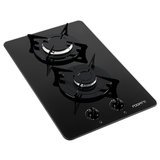 Imagem do Cooktop 2 Bocas a Gás Fogatti, Preto Esmaltado - V200 Cooktop 2 Bocas a Gás Fogatti, Preto Esmaltado - V200