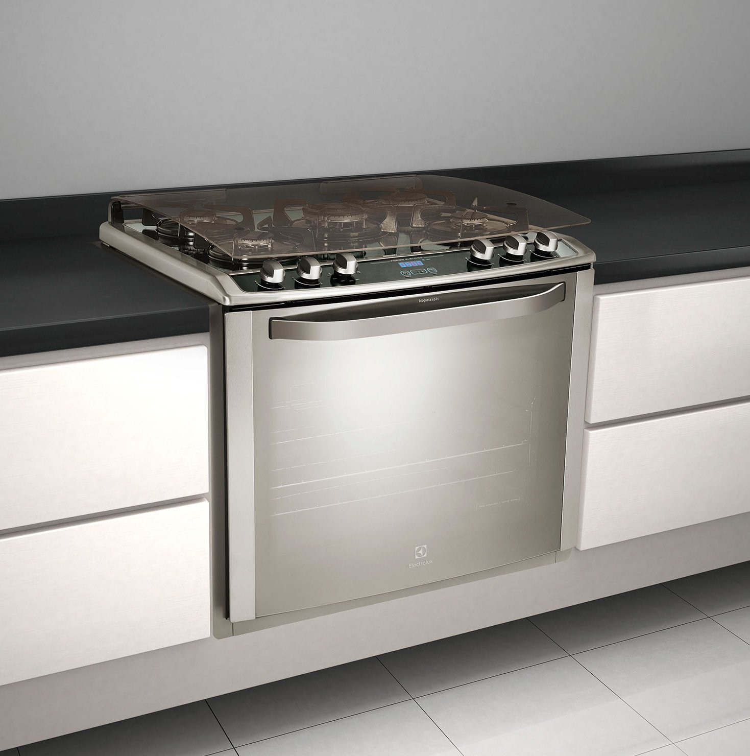 Fogão a Gás de Embutir Electrolux, 5 Bocas, Grill, Tripla Chama, Inox 76GEX Colombo